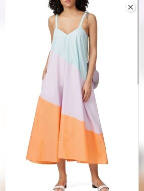 Veda Summer Pastel Fiesta Midi Dress Size P